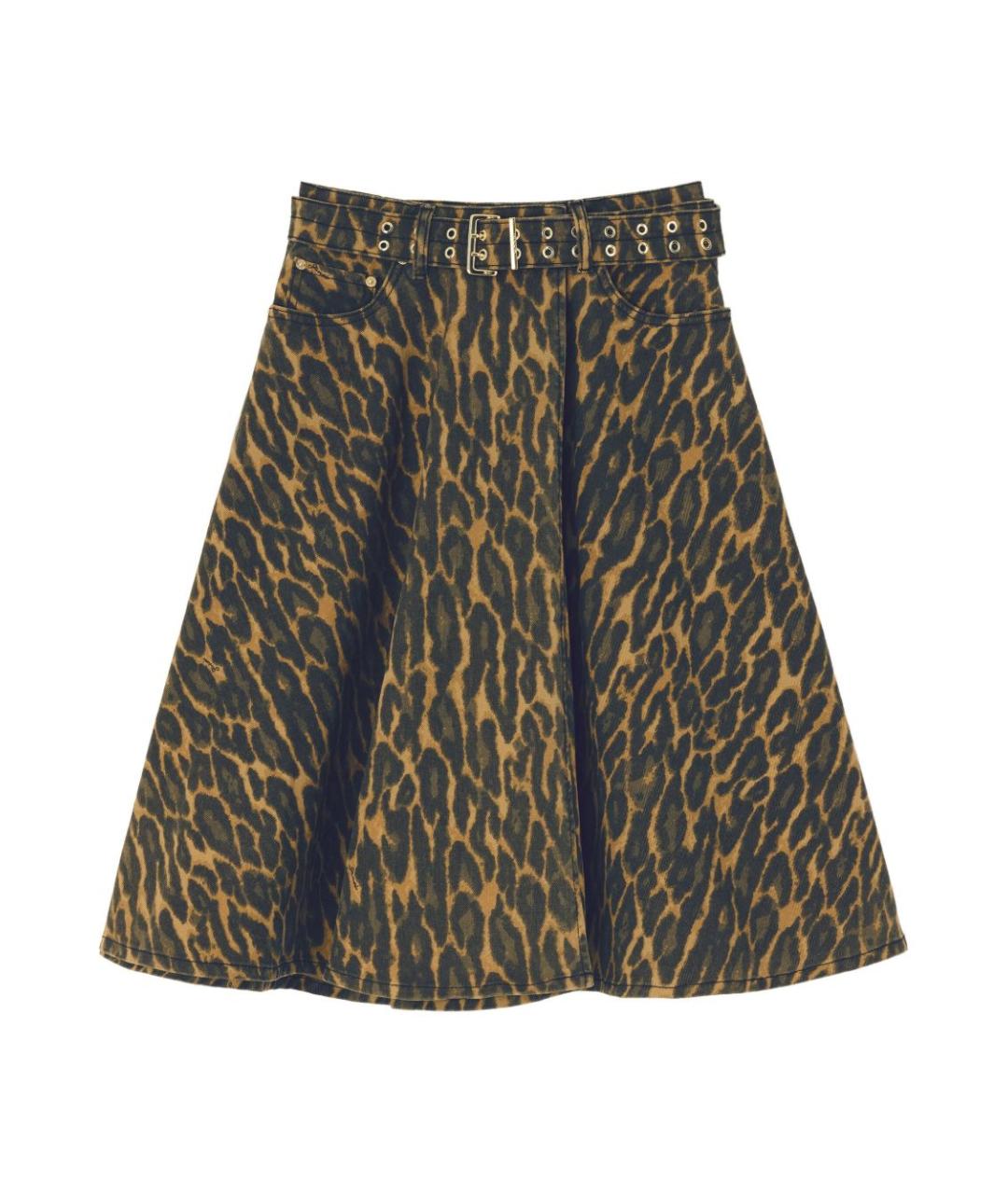 GANNI Мульти хлопковая юбка миди, фото 1