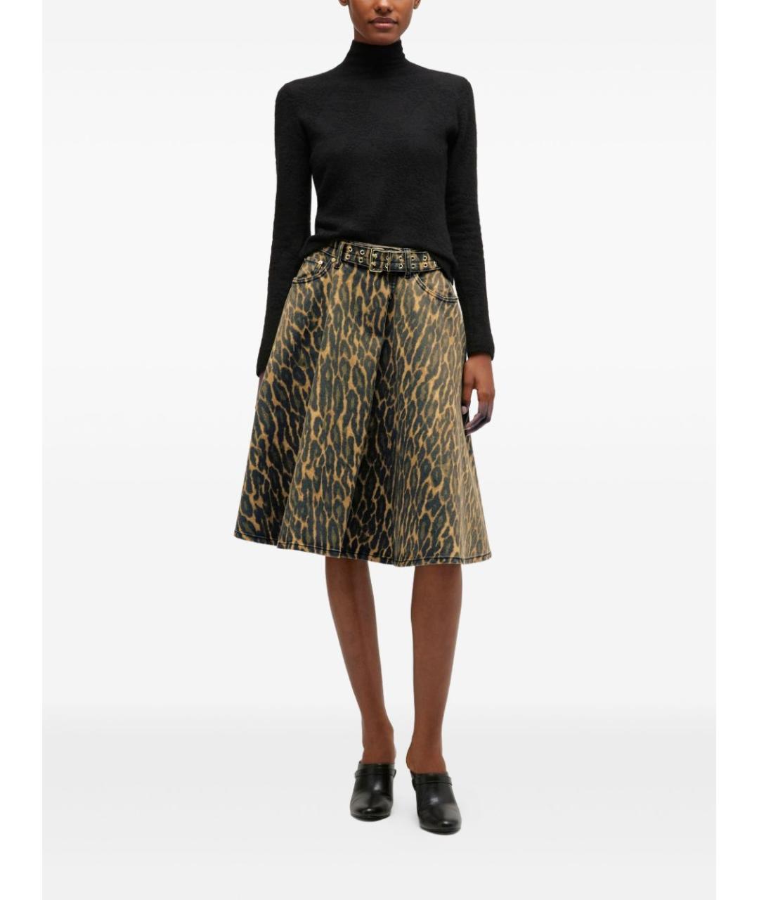 GANNI Мульти хлопковая юбка миди, фото 4