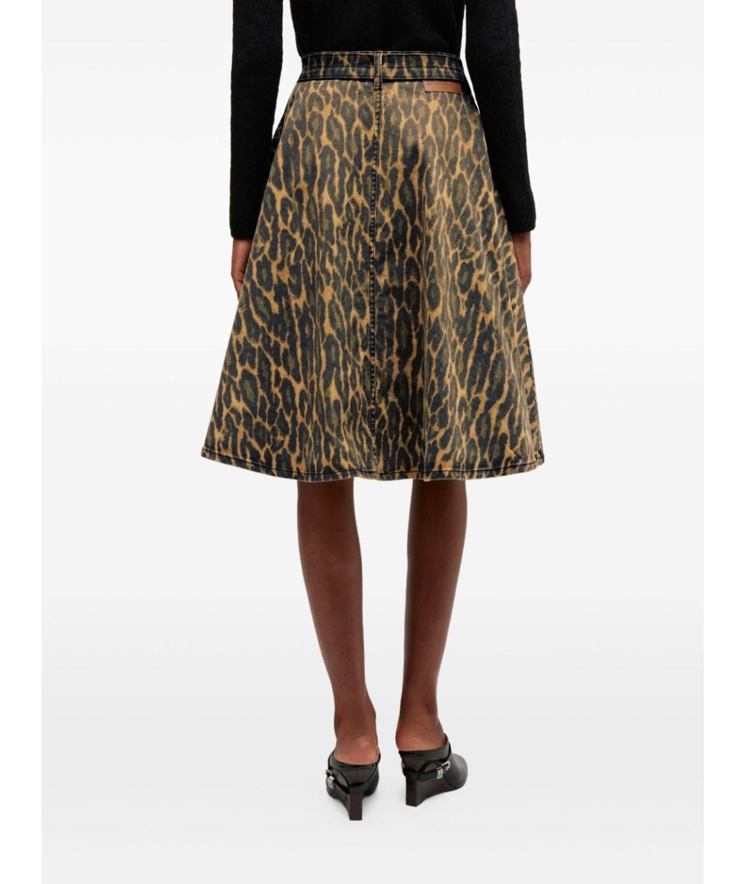 GANNI Мульти хлопковая юбка миди, фото 2