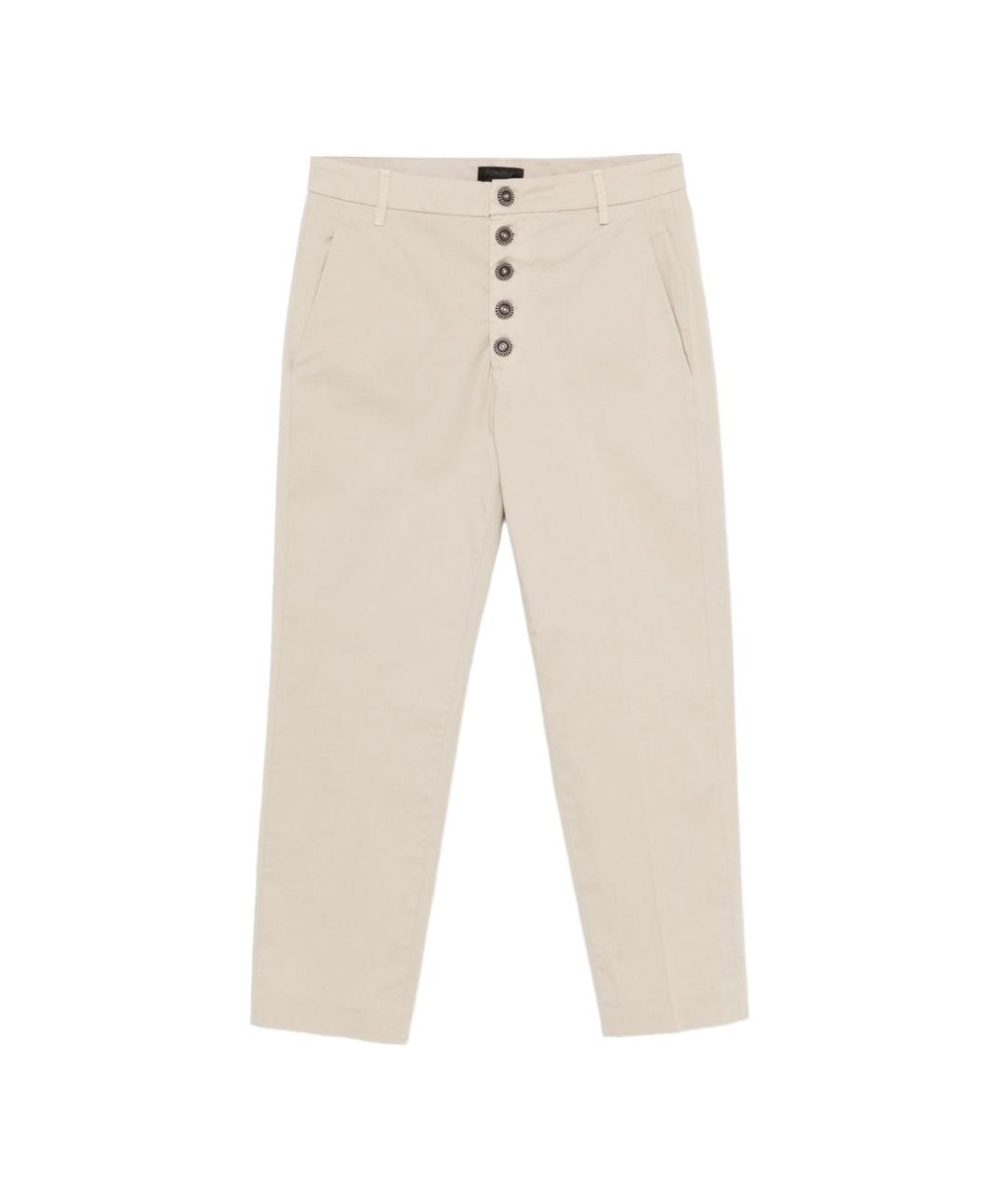 DONDUP Бежевые хлопковые прямые джинсы, фото 1