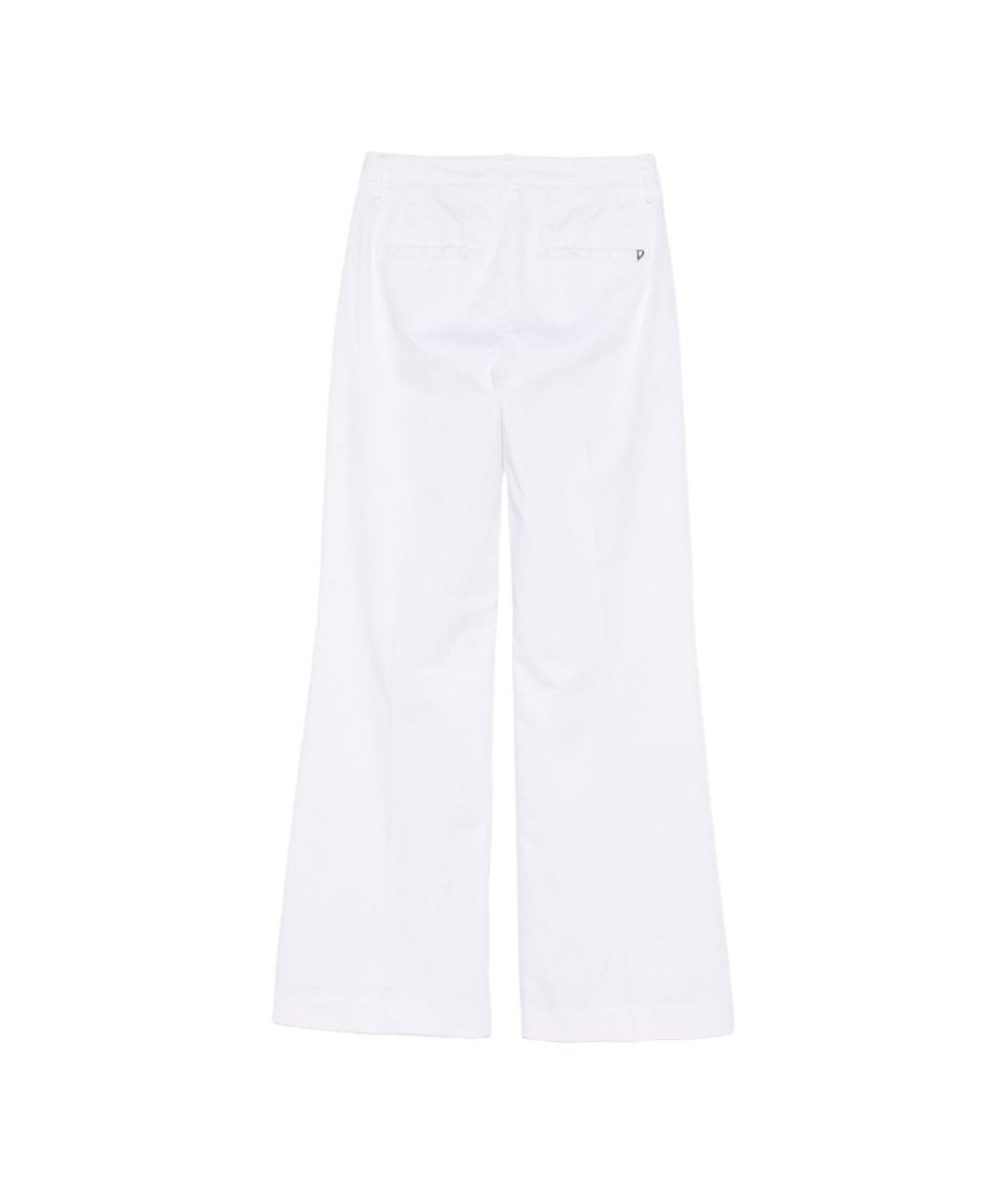 DONDUP Белые хлопковые прямые брюки, фото 2