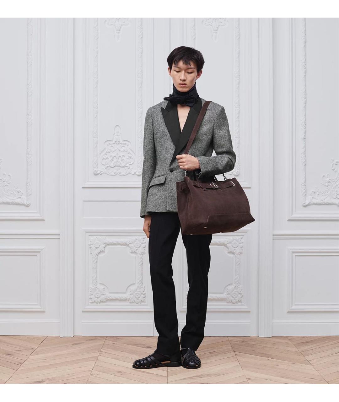 CHRISTIAN DIOR Коричневая кожаная сумка на плечо, фото 3