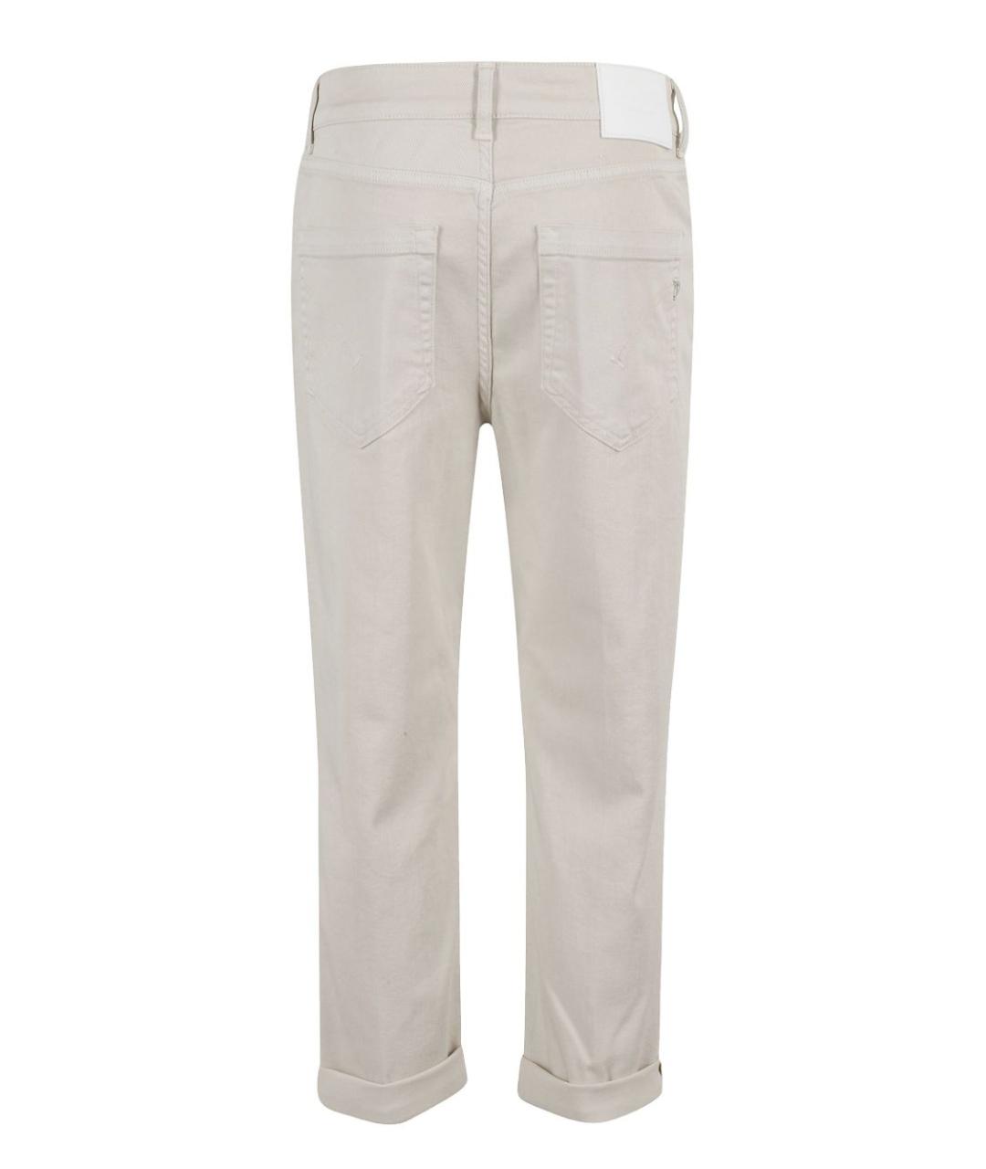 DONDUP Бежевые хлопковые прямые джинсы, фото 2