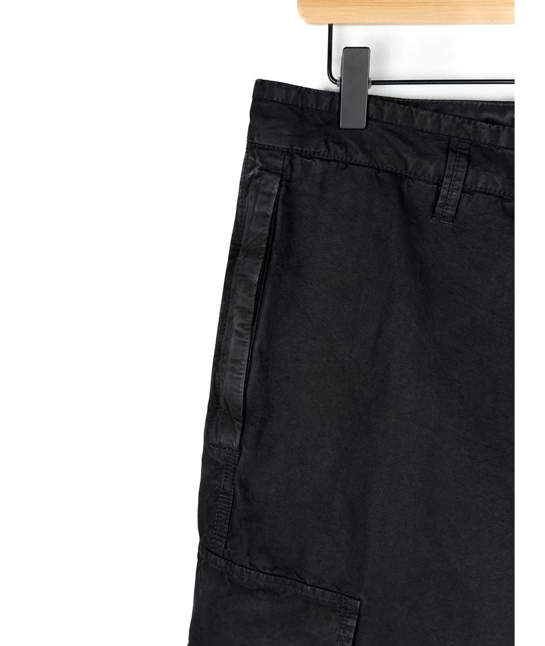 STONE ISLAND Черные хлопковые повседневные брюки, фото 3