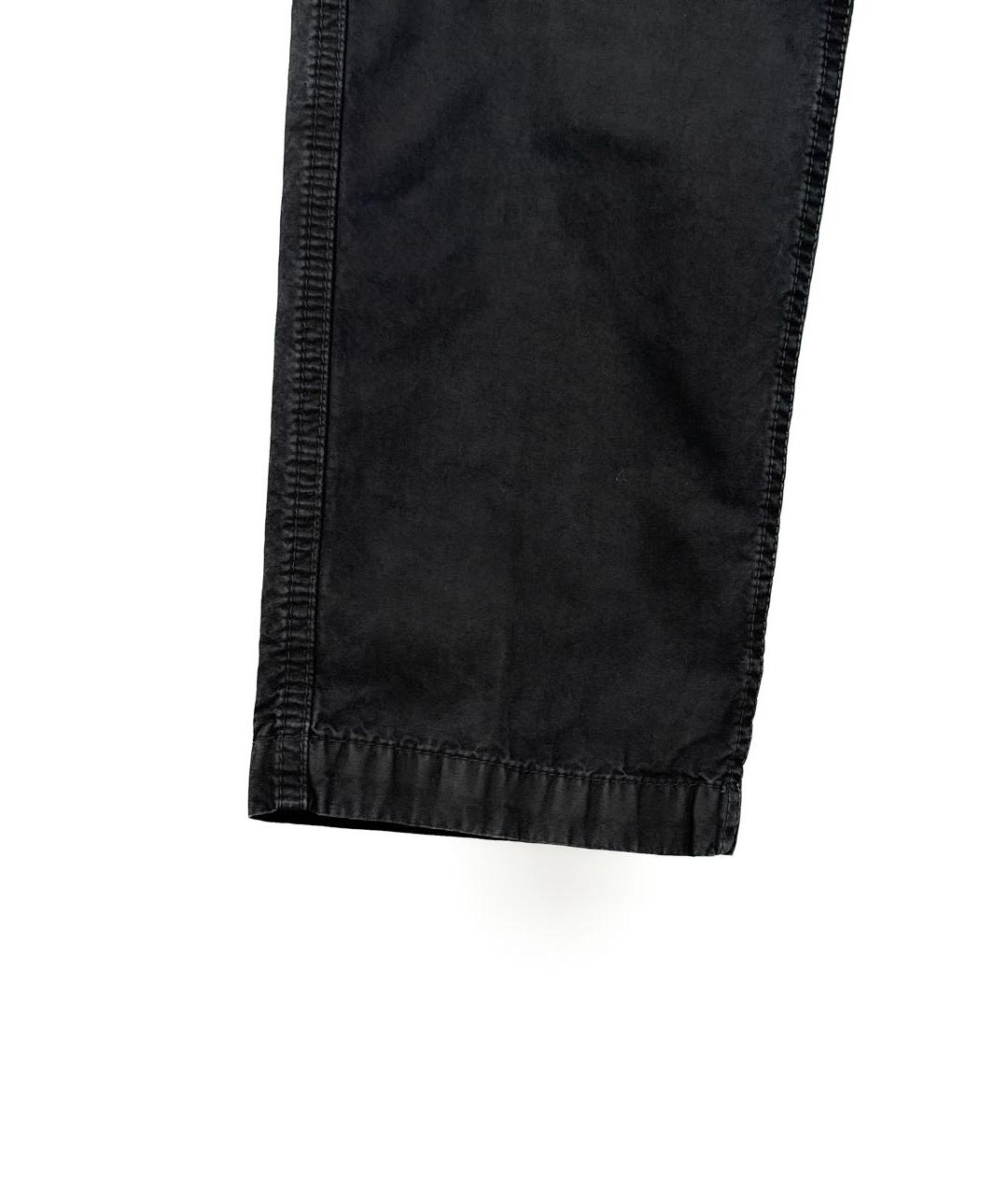 STONE ISLAND Черные хлопковые повседневные брюки, фото 4