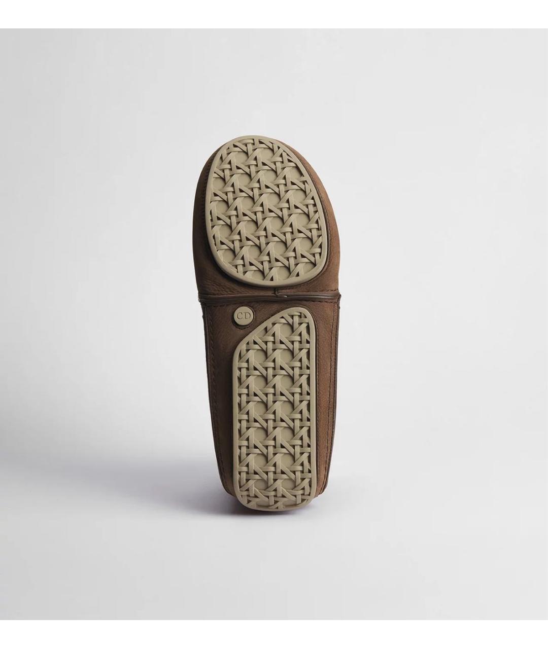 CHRISTIAN DIOR Коричневые кожаные низкие ботинки, фото 4