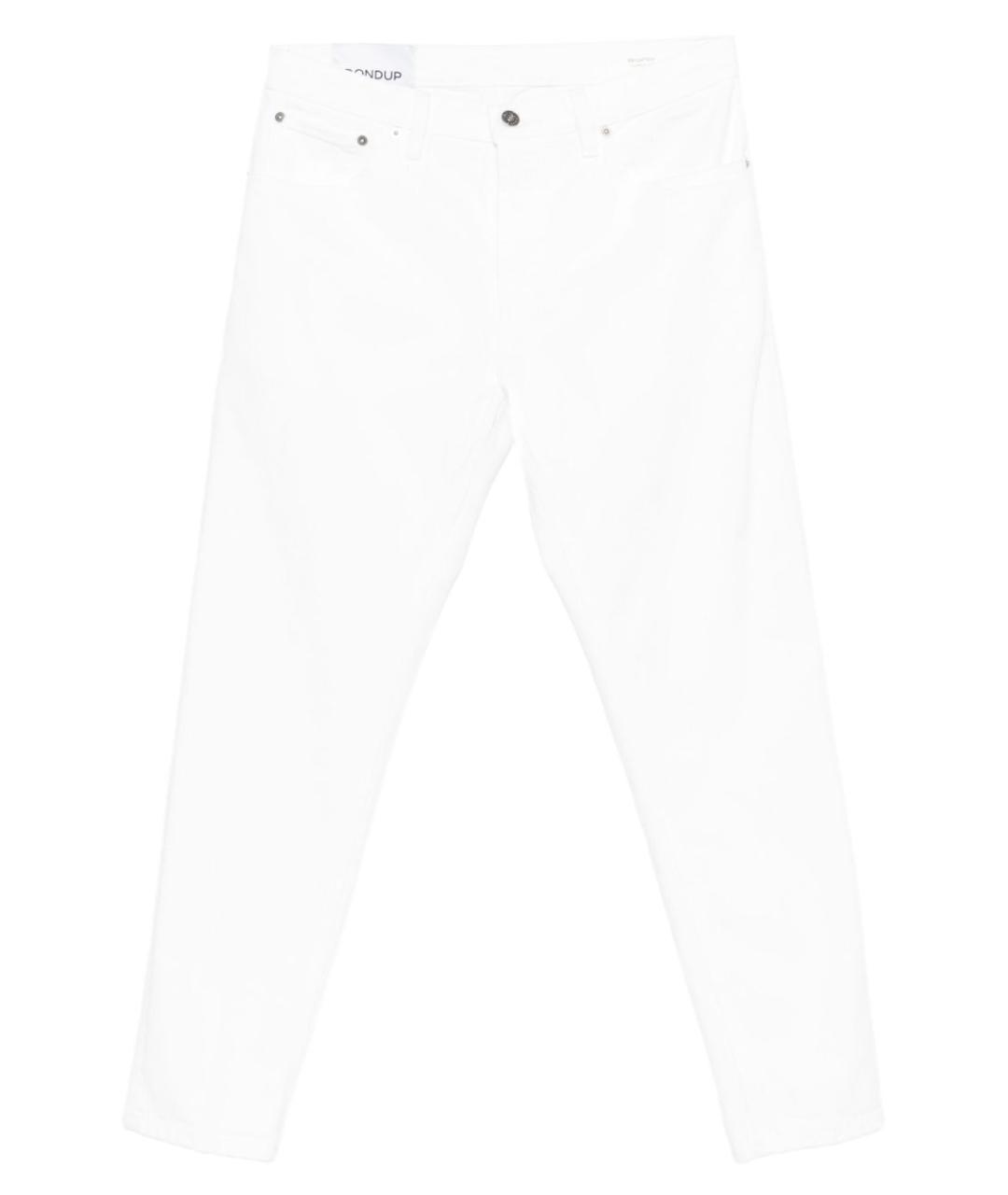 DONDUP Белые хлопковые прямые джинсы, фото 1