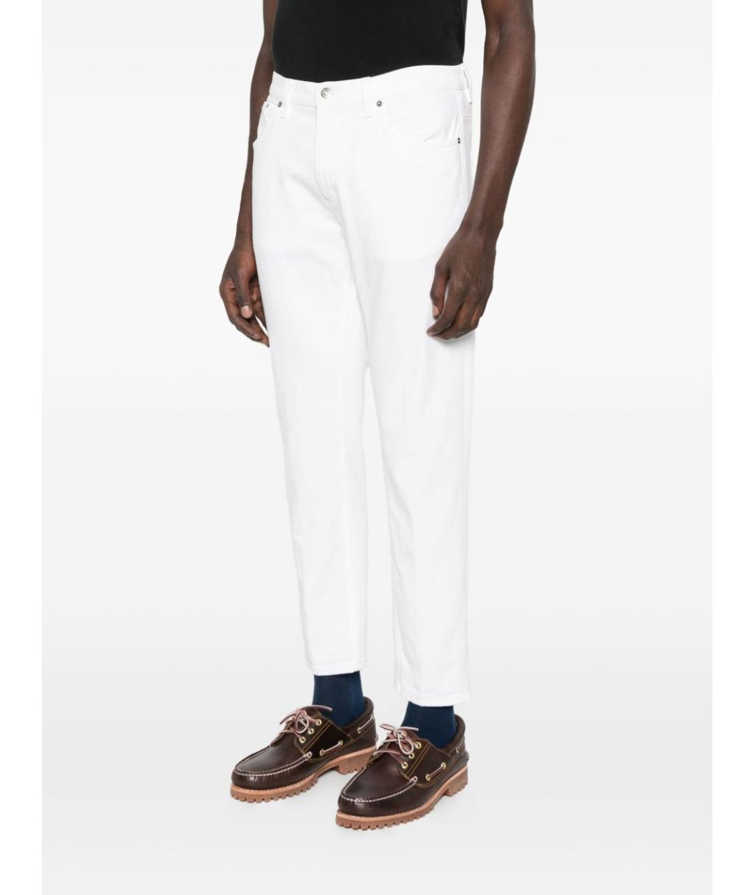 DONDUP Белые хлопковые прямые джинсы, фото 5