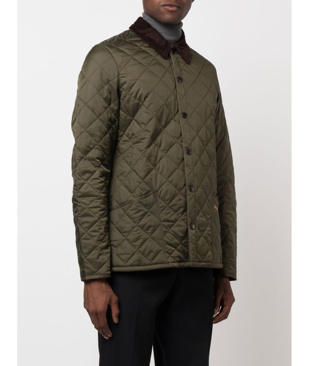 BARBOUR Зеленая полиамидовая куртка, фото 4