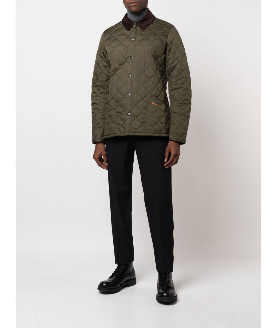 BARBOUR Зеленая полиамидовая куртка, фото 2