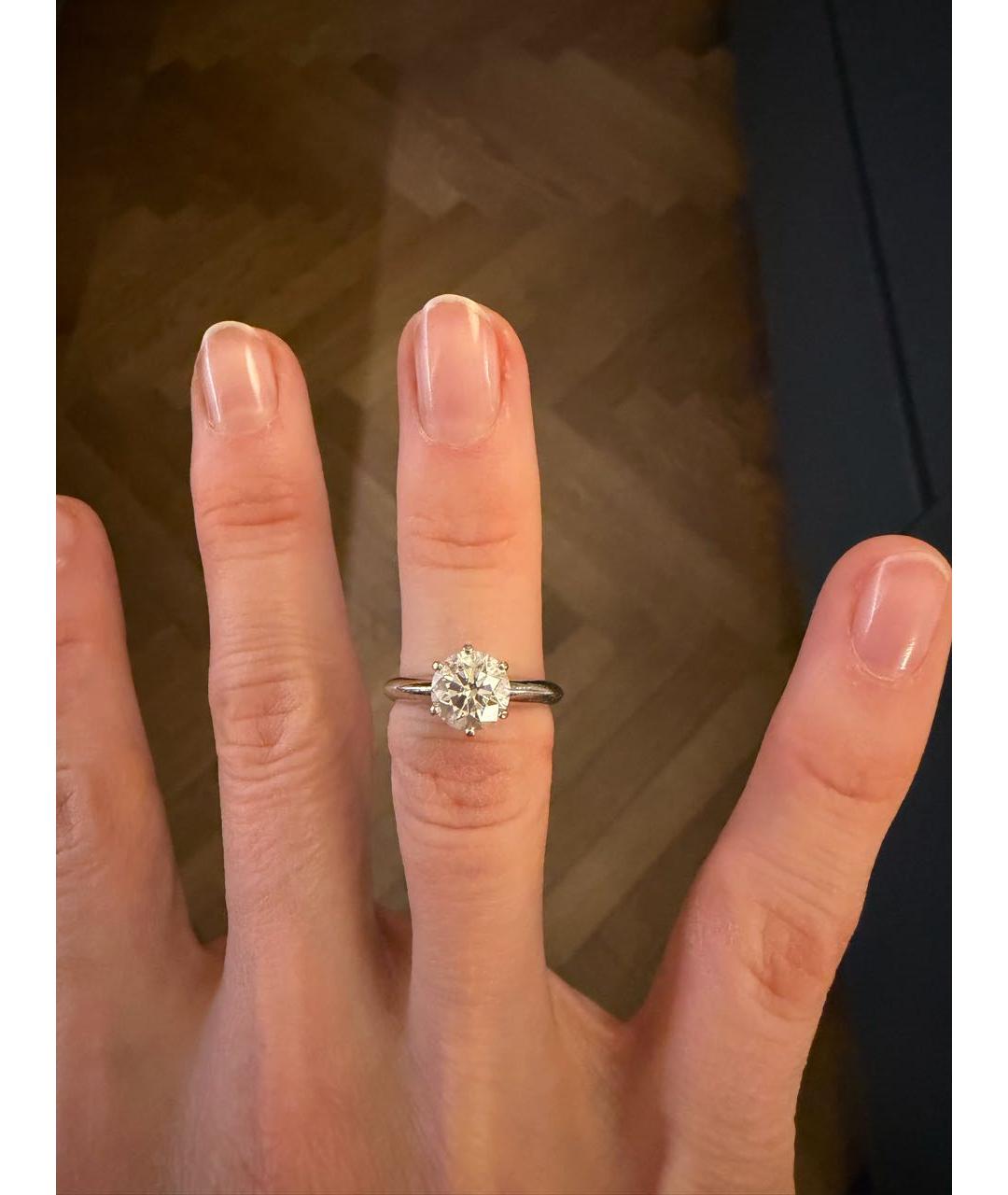 TIFFANY&CO Серебряное платиновое кольцо, фото 5