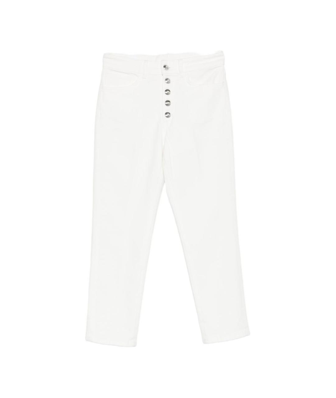 DONDUP Белые хлопковые прямые джинсы, фото 1