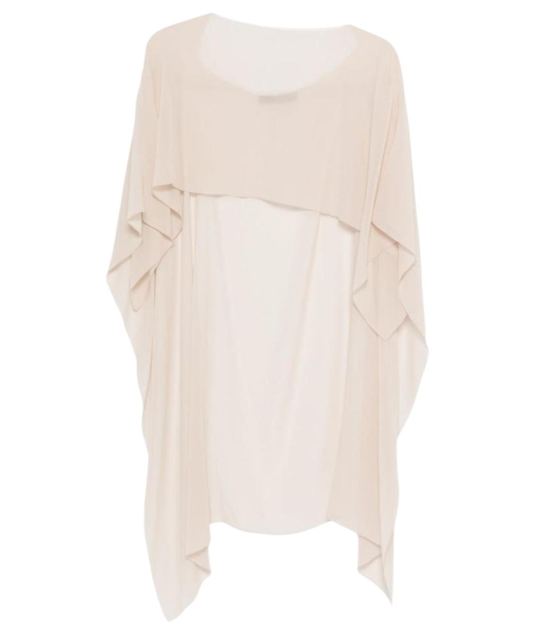 D.EXTERIOR Бежевая шелковая футболка, фото 1