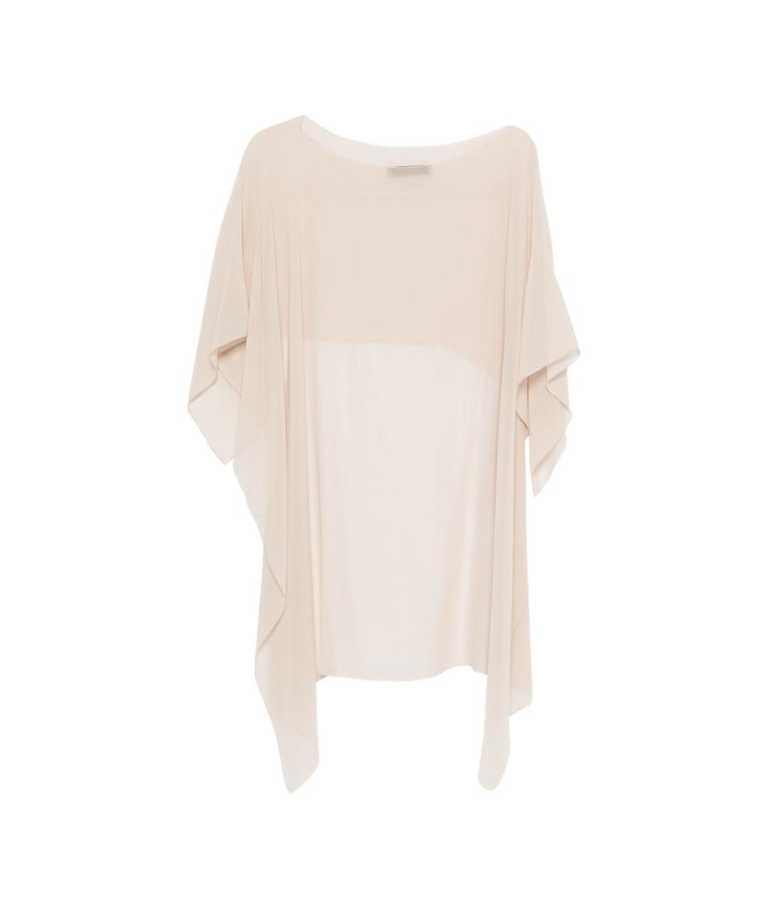 D.EXTERIOR Бежевая шелковая футболка, фото 2