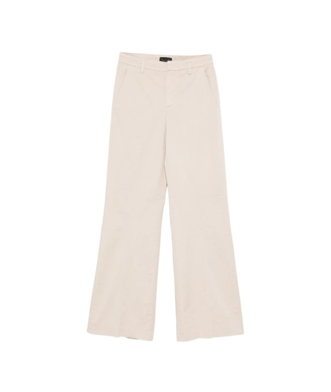 DONDUP Белые хлопковые прямые брюки, фото 1