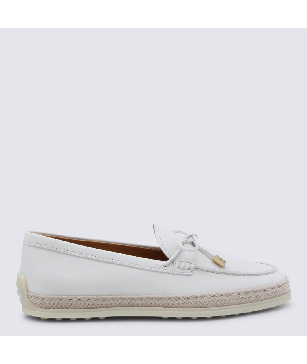 TOD'S Белые кожаные лоферы, фото 5