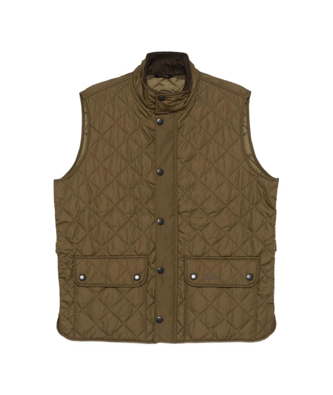BARBOUR Зеленый полиэстеровый жилет, фото 1