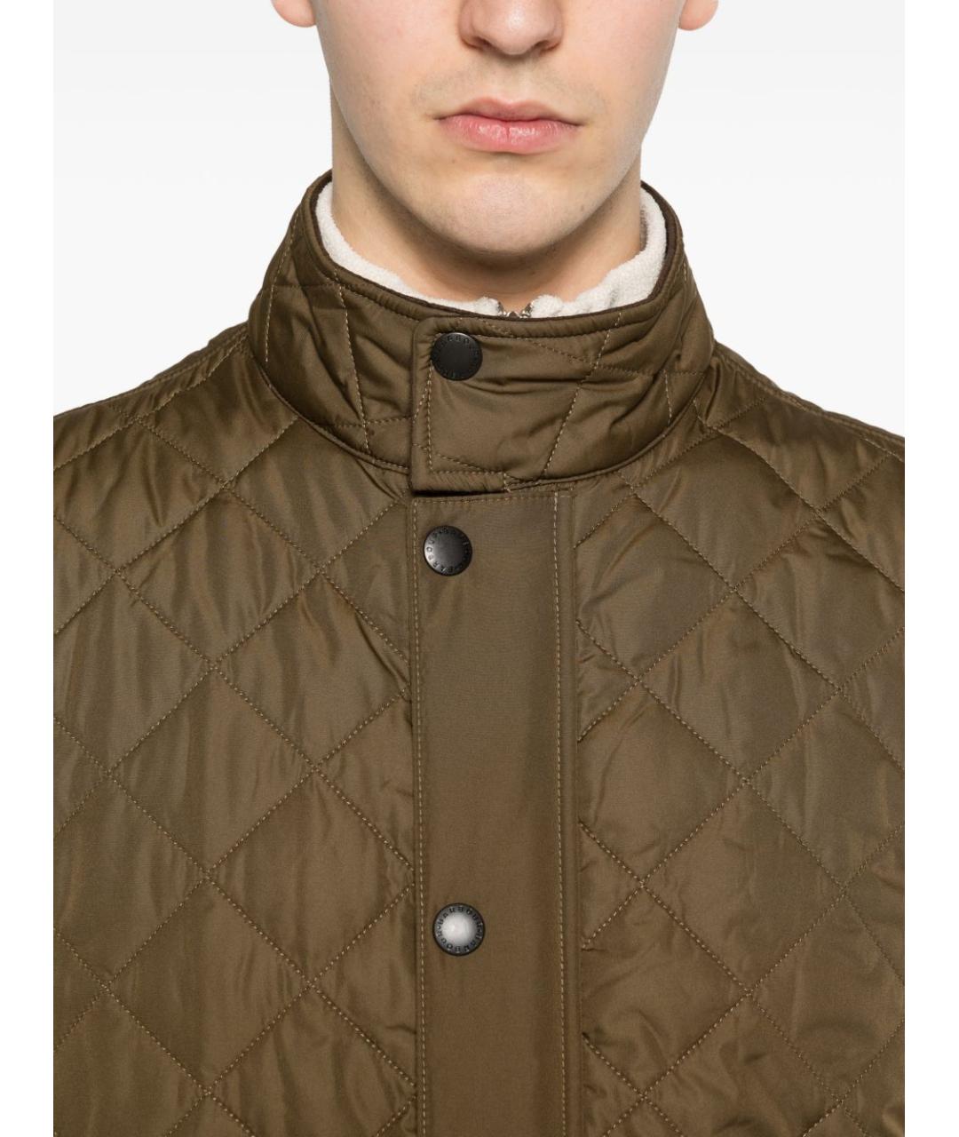 BARBOUR Зеленый полиэстеровый жилет, фото 3