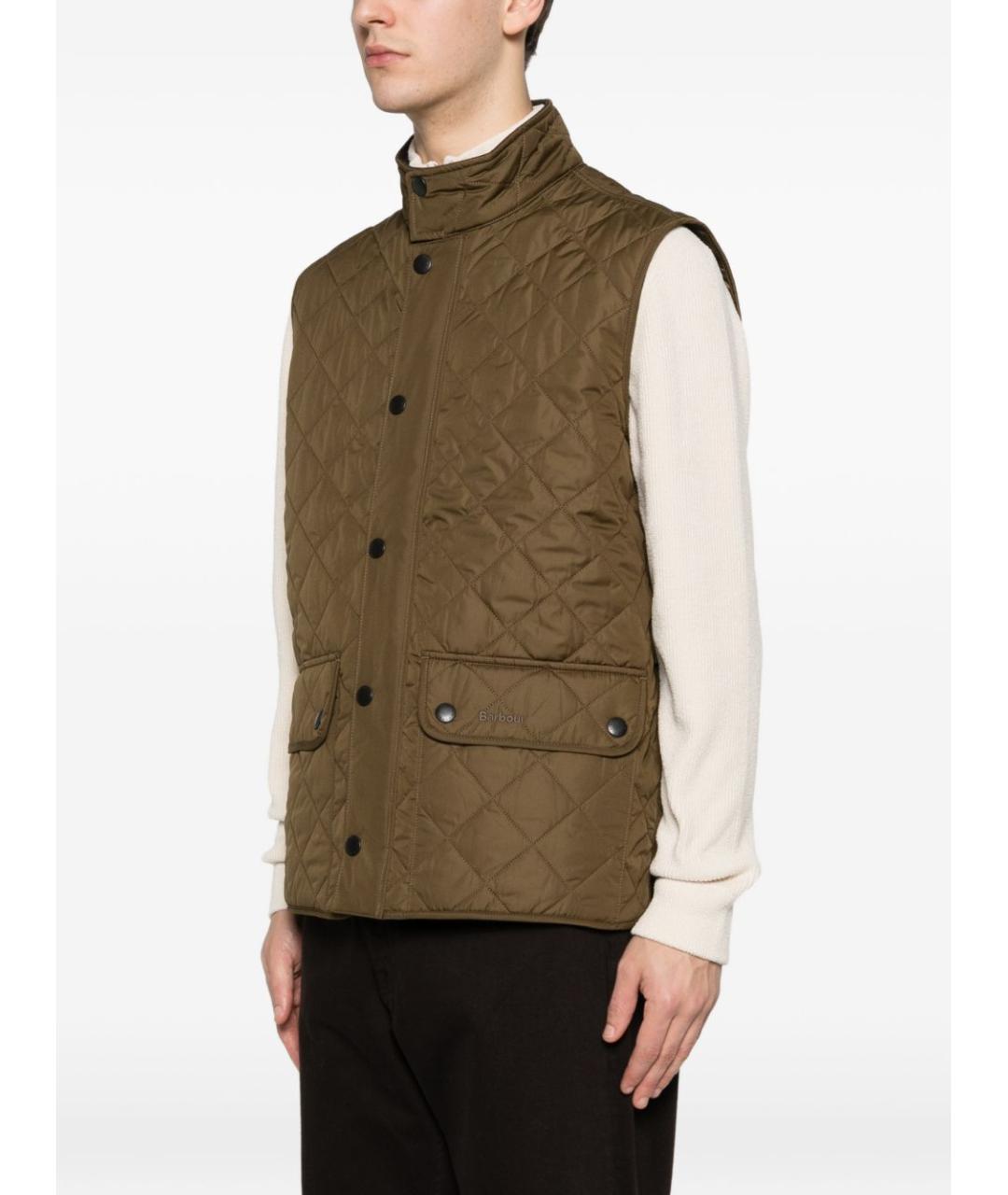 BARBOUR Зеленый полиэстеровый жилет, фото 2