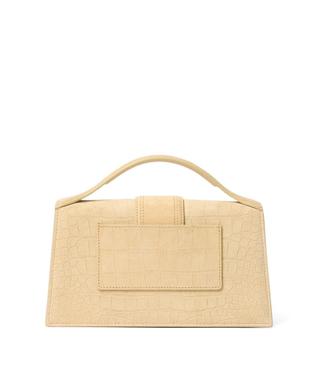 JACQUEMUS Бежевая кожаная сумка через плечо, фото 2