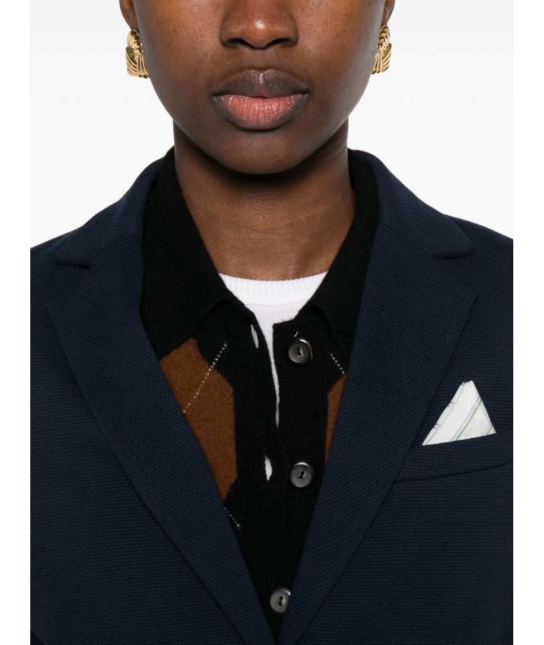 CIRCOLO 1901 Синий хлопковый жакет/пиджак, фото 3