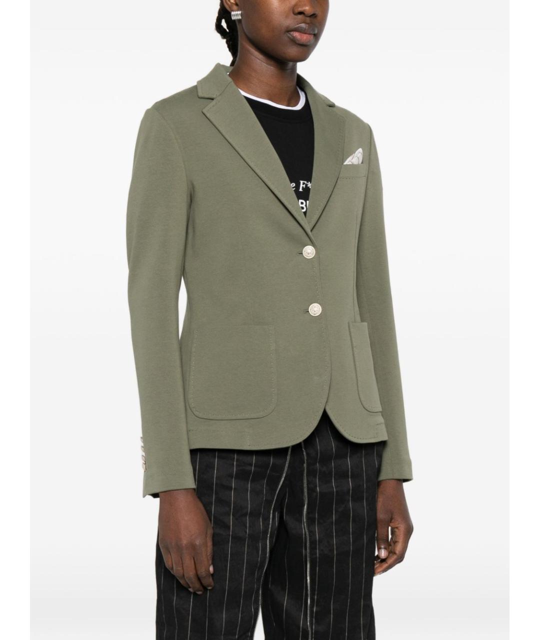 CIRCOLO 1901 Зеленый хлопковый жакет/пиджак, фото 3