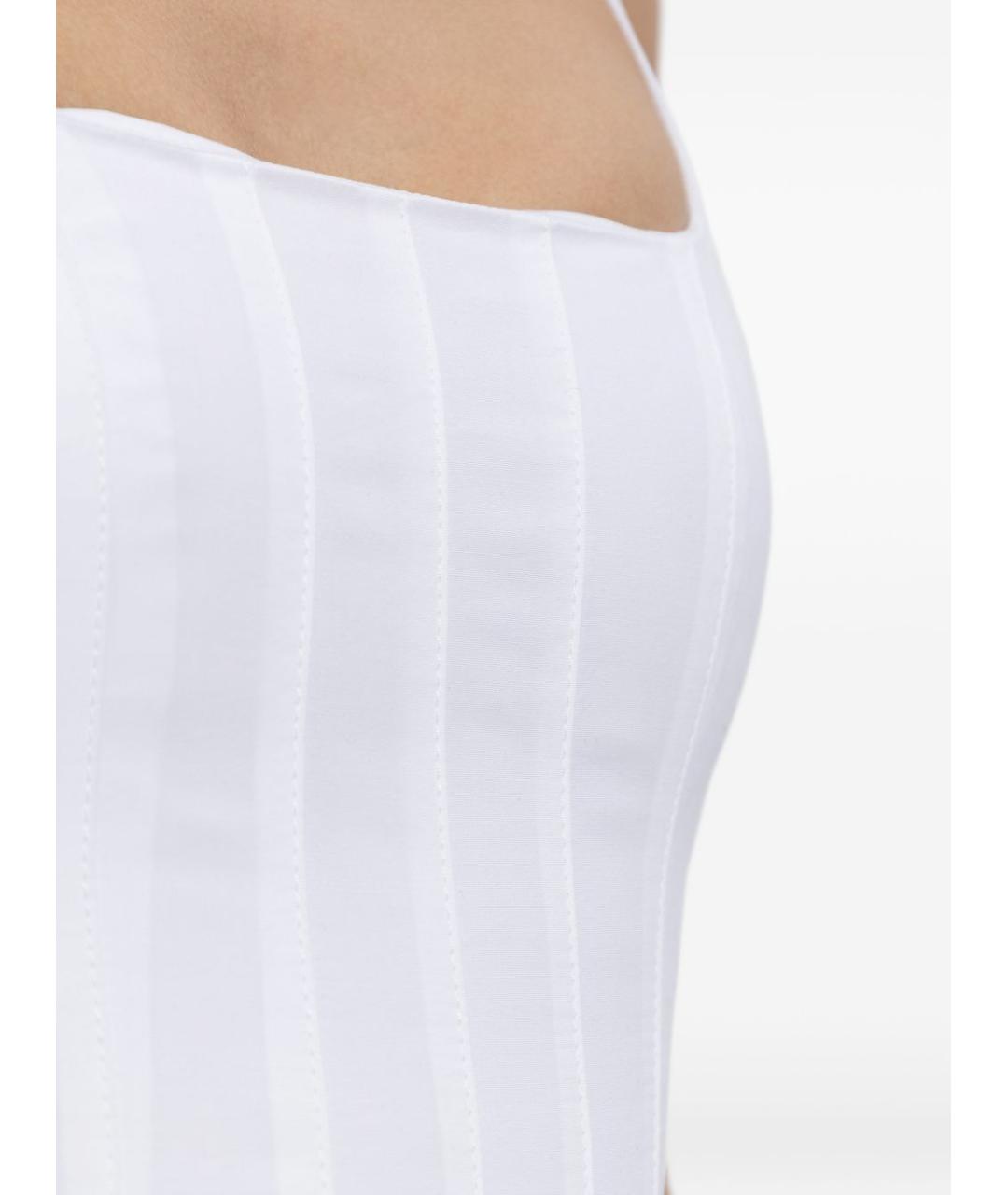 JACQUEMUS Белое хлопковое повседневное платье, фото 2