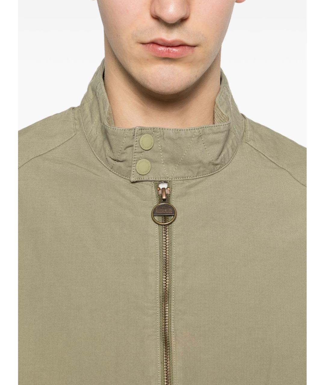 BARBOUR Зеленая хлопковая куртка, фото 4