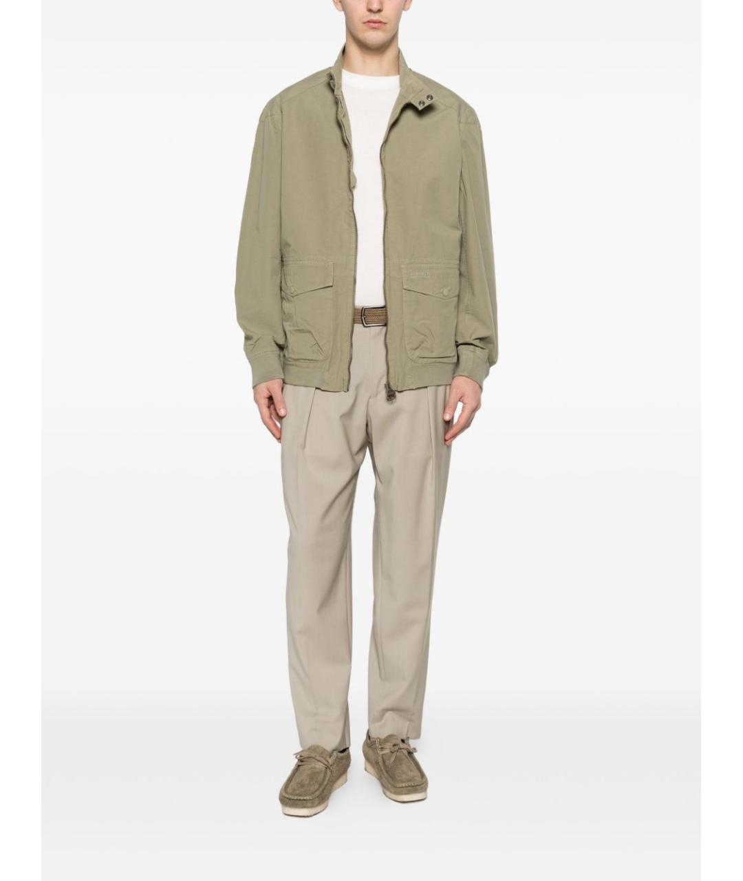 BARBOUR Зеленая хлопковая куртка, фото 2