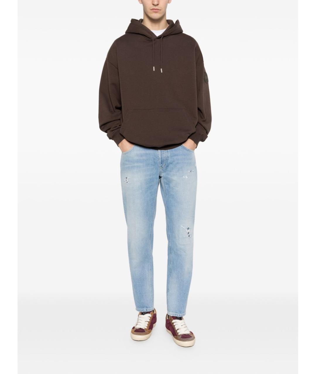 DONDUP Синие хлопковые прямые джинсы, фото 3