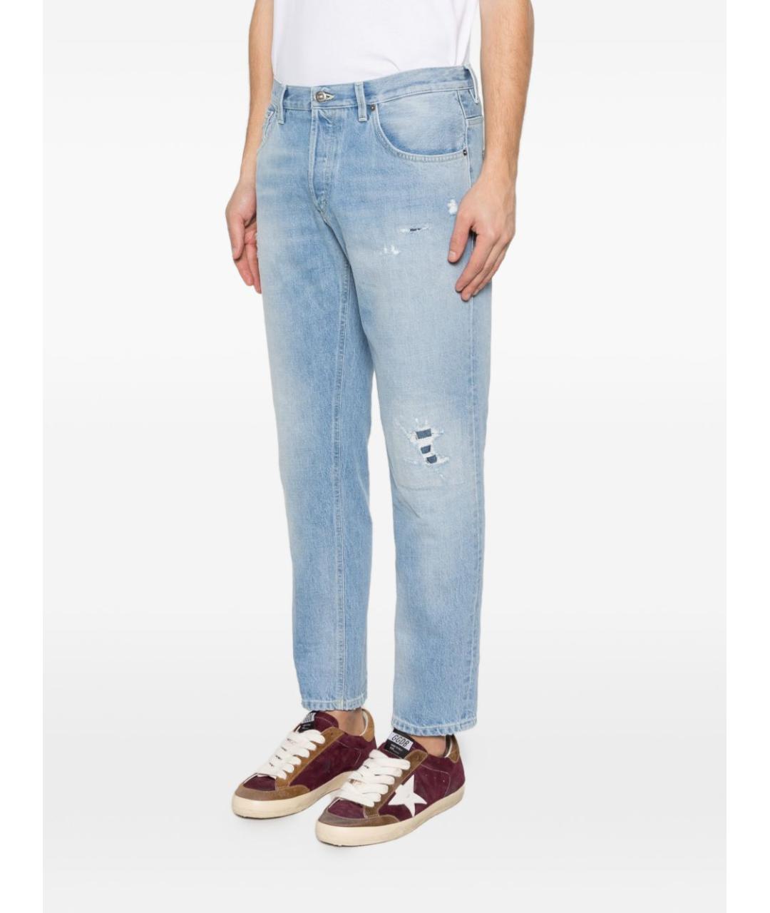 DONDUP Синие хлопковые прямые джинсы, фото 5