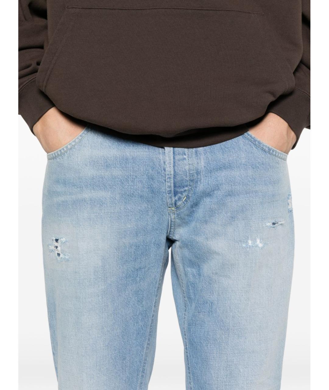 DONDUP Синие хлопковые прямые джинсы, фото 2