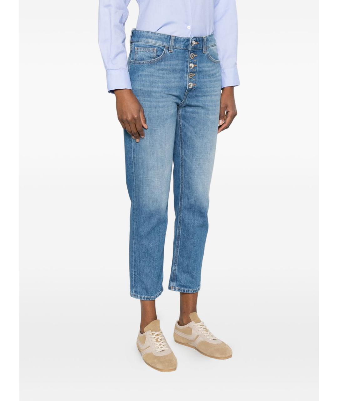 DONDUP Синие хлопковые прямые джинсы, фото 4