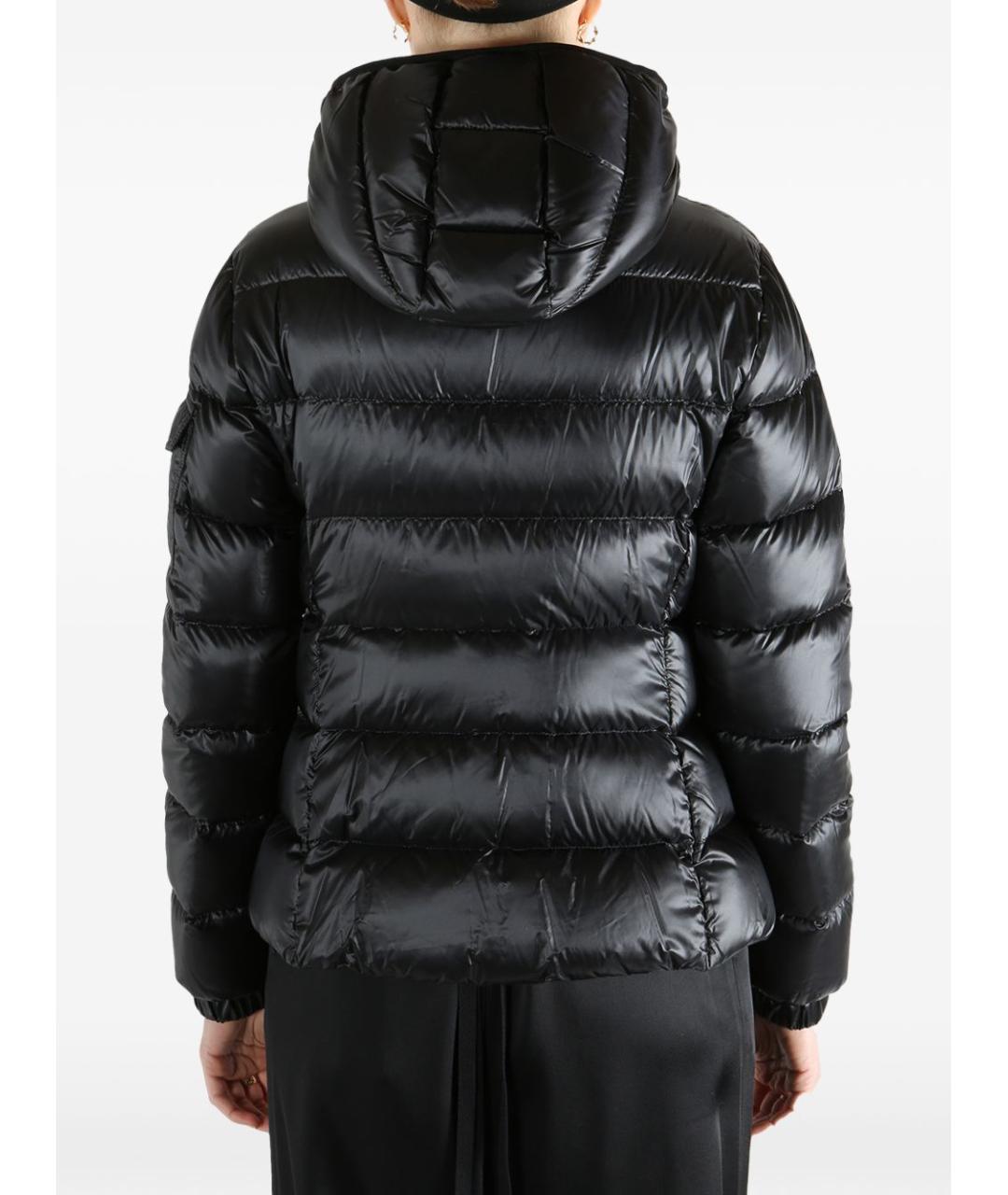 MONCLER Черный полиамидовый пуховик, фото 4