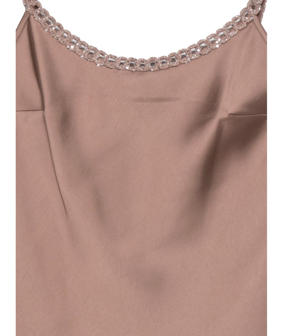 D.EXTERIOR Коричневая полиэстеровая майка, фото 3