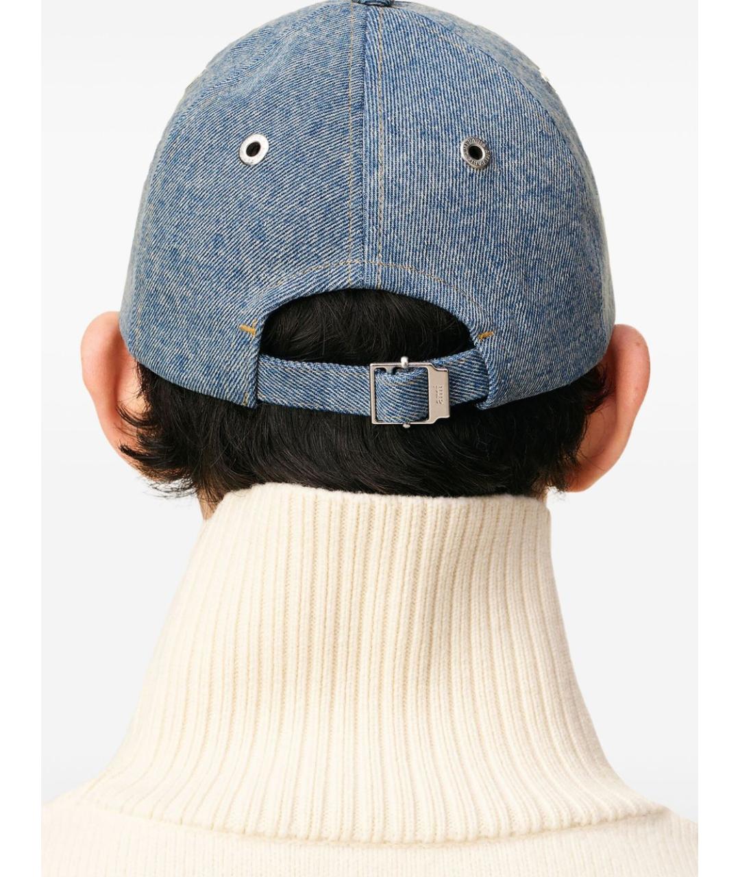 Ami Paris Голубая хлопковая кепка/бейсболка, фото 4