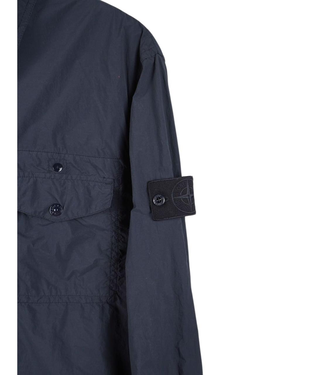 STONE ISLAND Темно-синяя кэжуал рубашка, фото 5