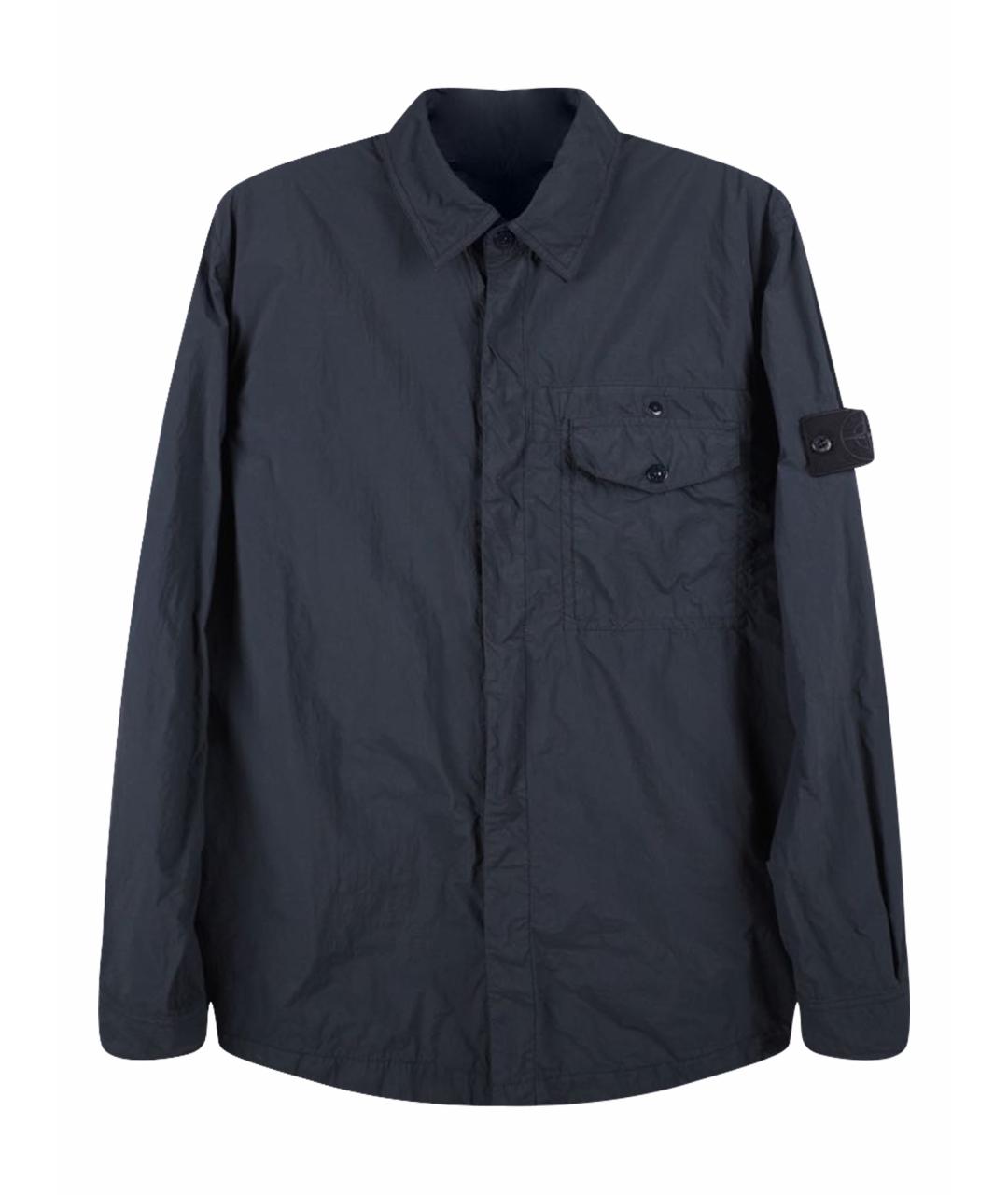 STONE ISLAND Темно-синяя кэжуал рубашка, фото 1