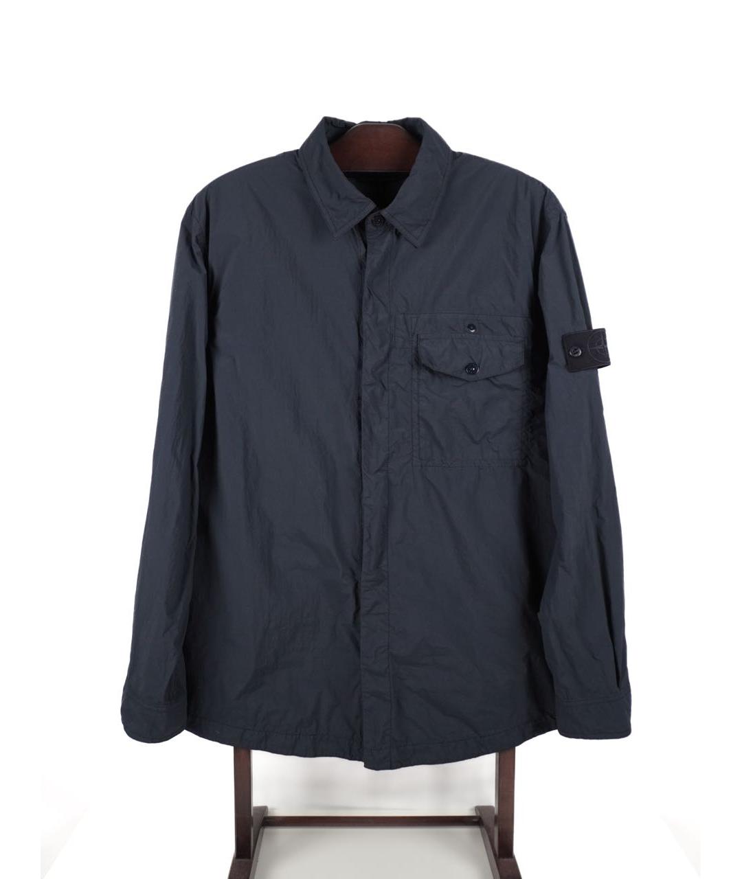 STONE ISLAND Темно-синяя кэжуал рубашка, фото 9