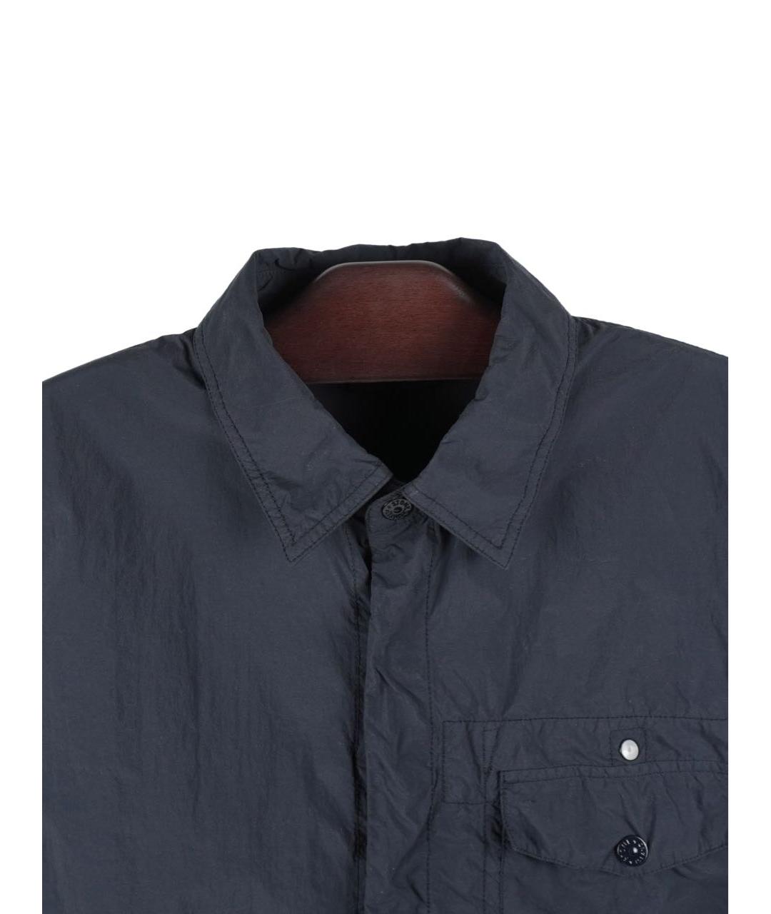 STONE ISLAND Темно-синяя кэжуал рубашка, фото 3