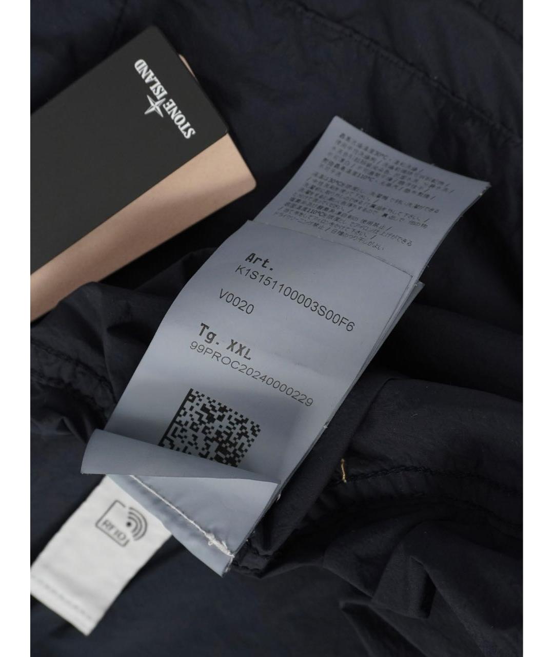 STONE ISLAND Темно-синяя кэжуал рубашка, фото 8