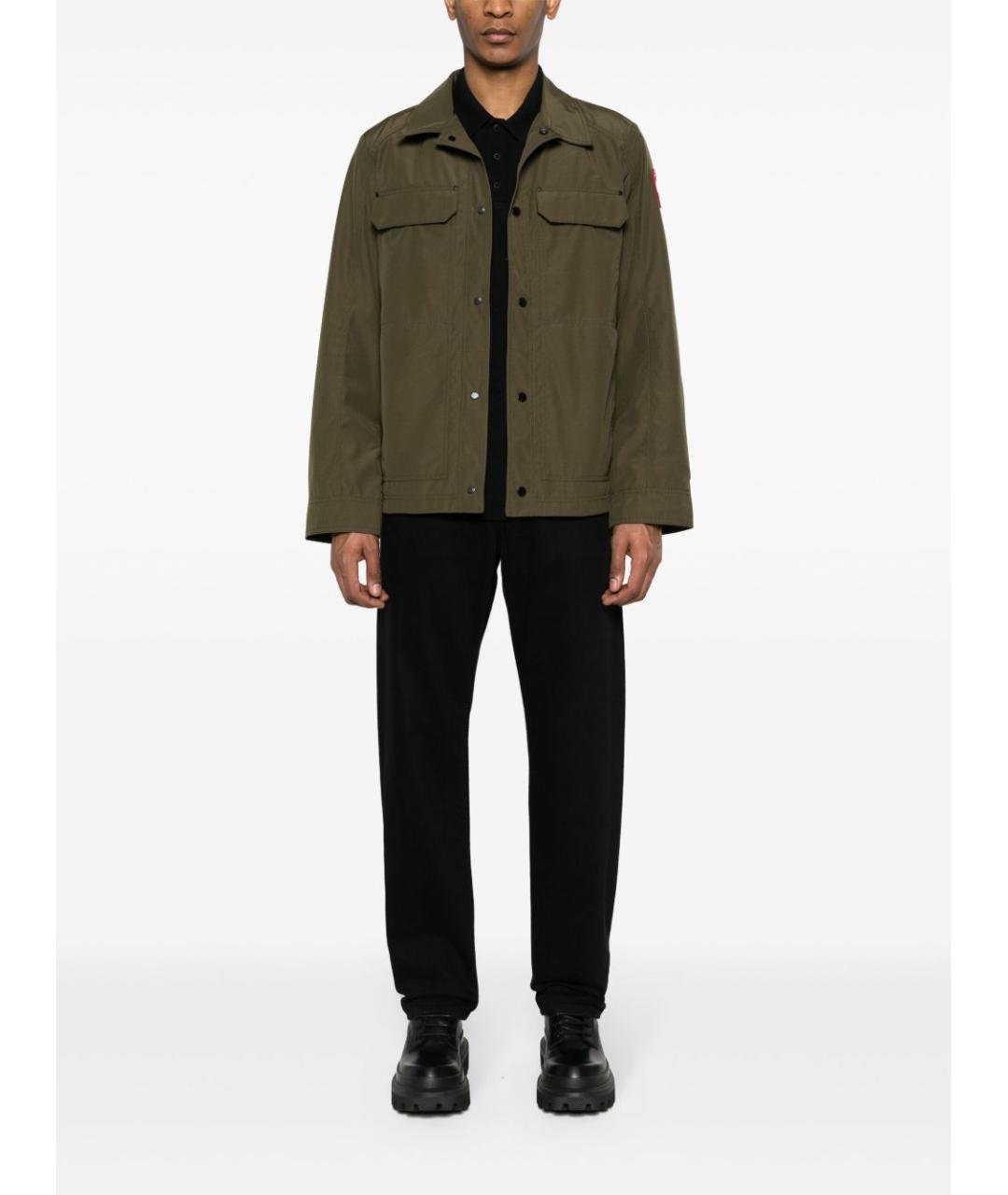 CANADA GOOSE Черное хлопковое поло с коротким рукавом, фото 2