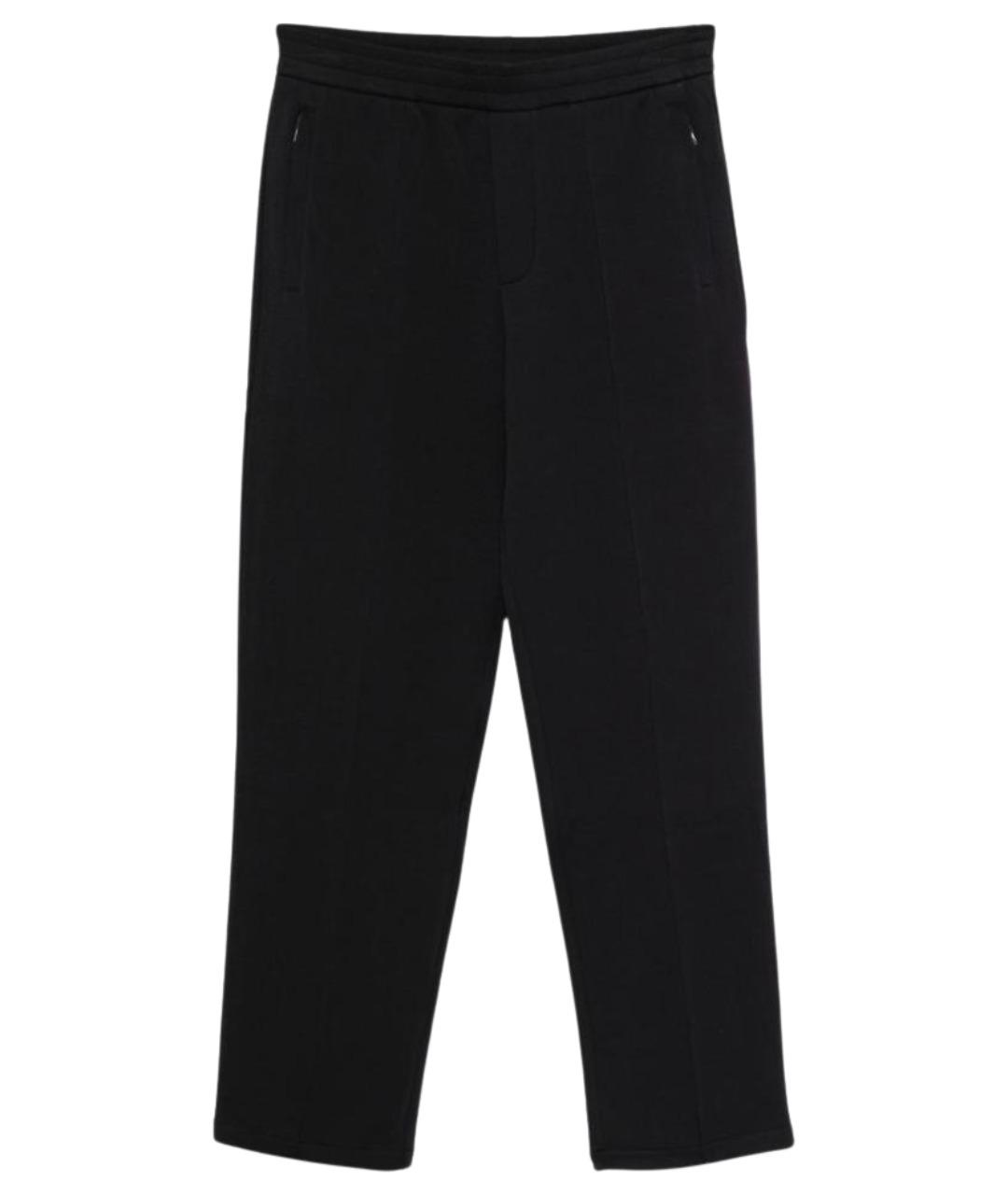 EMPORIO ARMANI Темно-синие хлопковые повседневные брюки, фото 1