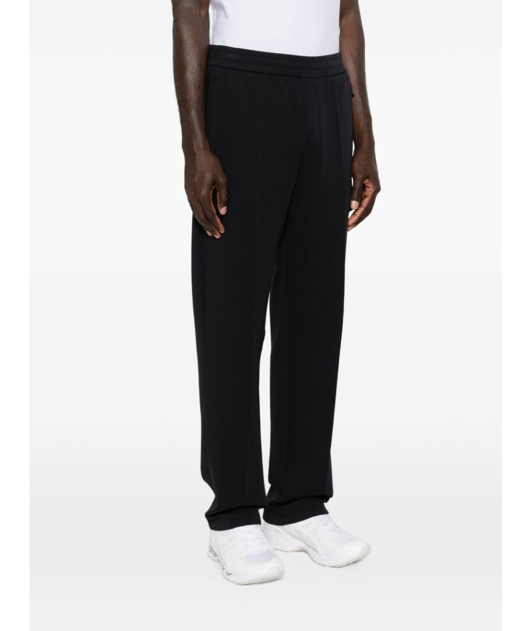 EMPORIO ARMANI Темно-синие хлопковые повседневные брюки, фото 5