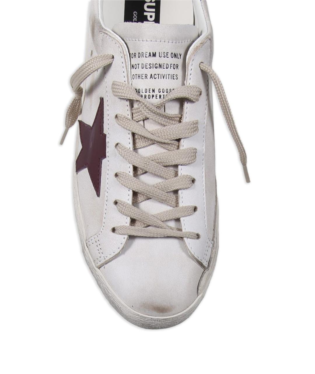 GOLDEN GOOSE DELUXE BRAND Красные кожаные низкие кроссовки / кеды, фото 4