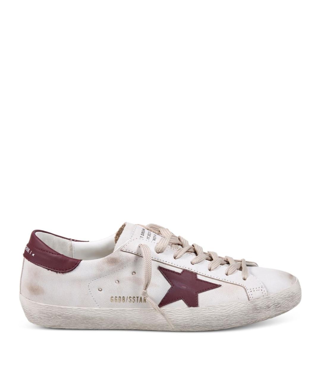 GOLDEN GOOSE DELUXE BRAND Красные кожаные низкие кроссовки / кеды, фото 1