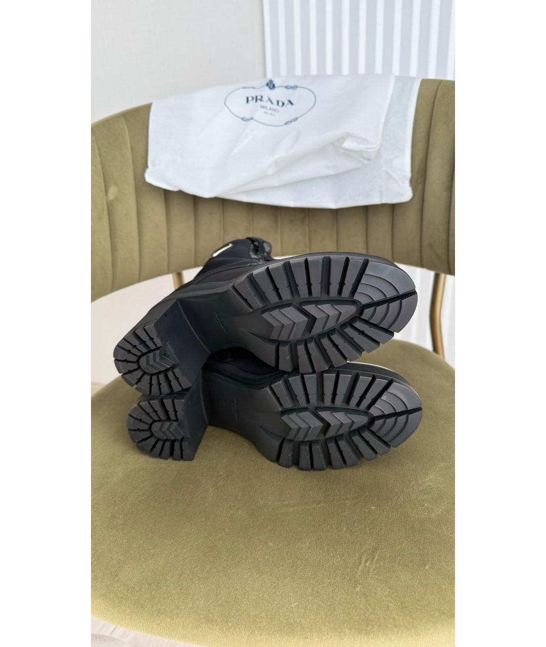 PRADA Черные кожаные ботильоны, фото 6