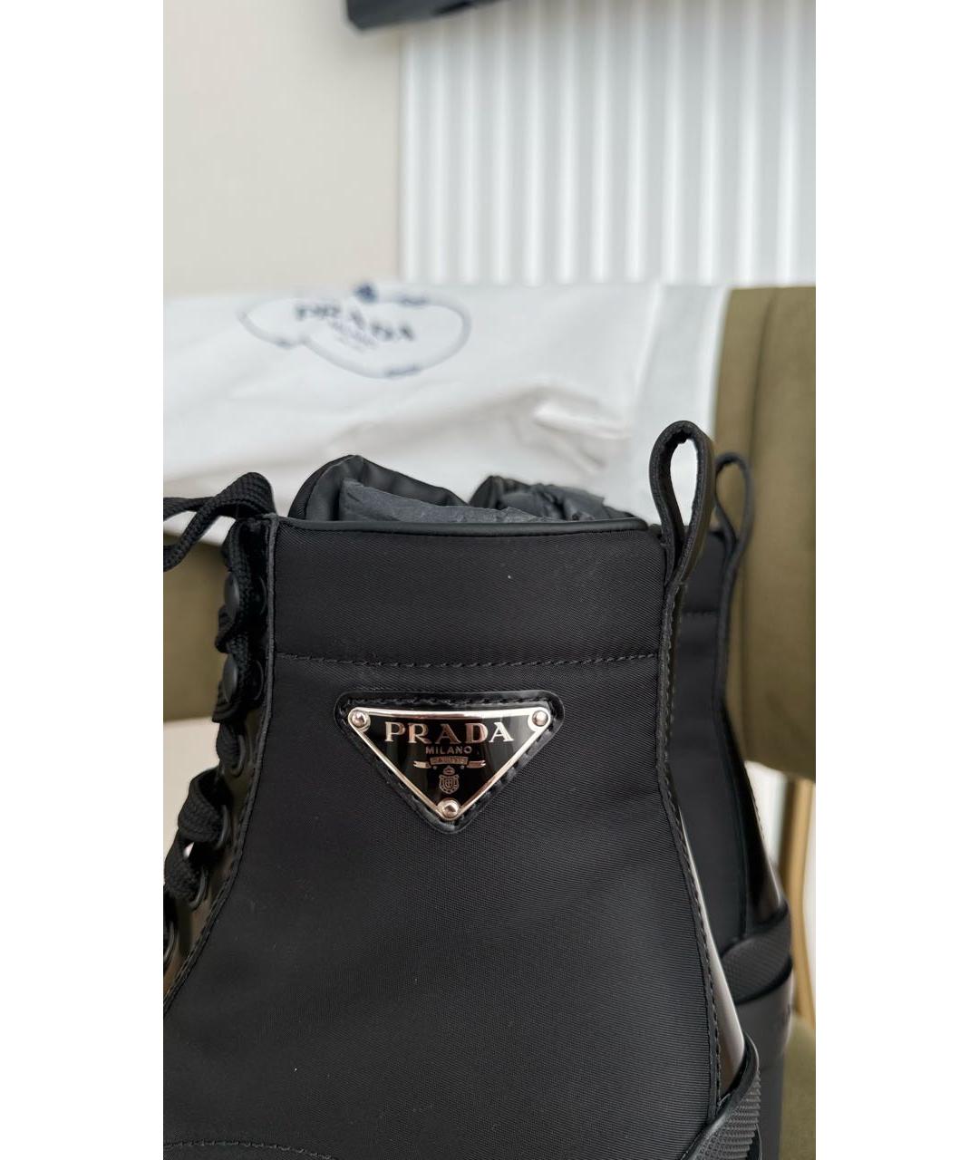 PRADA Черные кожаные ботильоны, фото 5