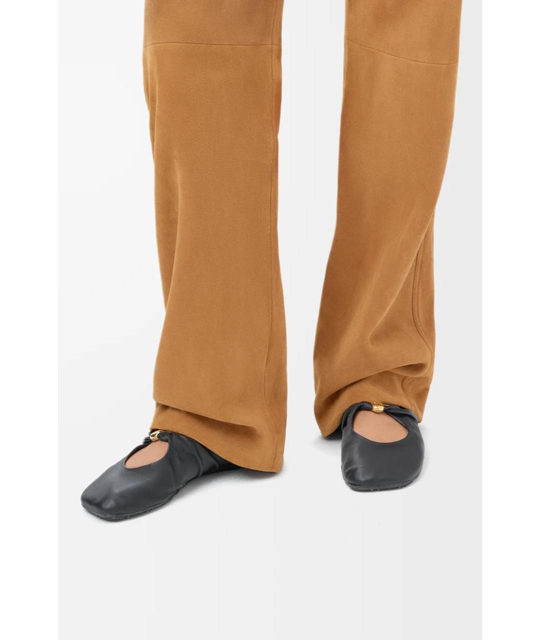 LOEWE Черные кожаные балетки, фото 6