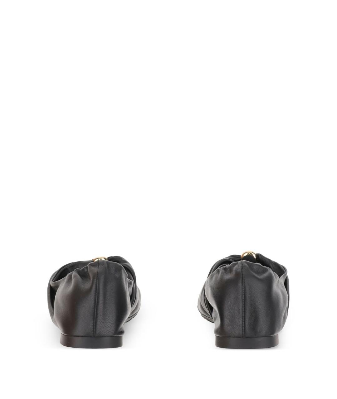 LOEWE Черные кожаные балетки, фото 3